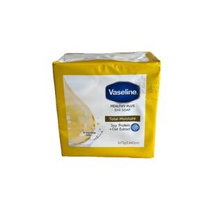 Vaseline Total Moisture Bar Soap, Oat Extracts‎ Soy Protein 3pk